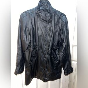 Wilson’s Black Leather Coat Women’s